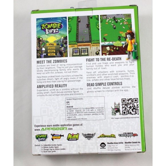 AppGear Zombie Burbz Game & Figures for Apple iOS iPad Android No. 0123 NEW - Picture 2 of 5